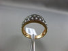 ESTATE 1.19CT DIAMOND & ORANGE SAPPHIRE 18KT 2 TONE GOLD 3D ETOILE PAVE FUN RING
