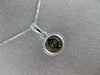 ESTATE .25CT DIAMOND 14K WHITE GOLD CLASSIC ROUND SOLITAIRE CLUSTER HALO PENDANT