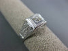 ANTIQUE .05CT OLD MINE DIAMOND 14KT WHITE GOLD 3D CLASSIC ENGAGEMENT PINKY RING