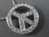 ESTATE .80CT DIAMOND 18KT WHITE GOLD 3D OPEN PEACE CIRCULAR FLOATING FUN PENDANT