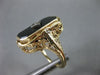 ANTIQUE WIDE .03CT DIAMOND 14K YELLOW GOLD LADY CAMEO REVERSIBLE RING  #26428