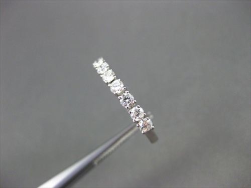 ESTATE .63CT DIAMOND 14KT WHITE GOLD 9 STONE CLASSIC ANNIVERSARY RING 2mm #20132