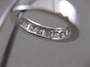 ESTATE EMERALD PRINCESS DIAMOND CHANNEL ANNIVERSARY 14KT WHITE GOLD RING #20476