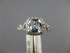 1.40CT DIAMOND & AAA AQUAMARINE 14KT WHITE GOLD HALO CUSHION CUT ENGAGEMENT RING