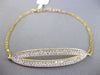 ESTATE LONG 1.20CT DIAMOND 14KT WHITE & YELLOW GOLD 3D PAVE OPEN HALO BRACELET