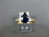 ESTATE 2.16CT DIAMOND & AAA SAPPHIRE 14K YELLOW GOLD 3D ENGAGEMENT RING #25404