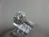 ESTATE WIDE 1.20CT DIAMOND 14KT WHITE GOLD 3D ROUND DOUBLE HALO ENGAGEMENT RING
