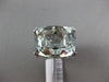 ESTATE EXTRA LARGE 15.22CT DIAMOND & AAA GREEN AMETHYST 14KT WHITE GOLD 3D RING