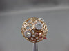 ESTATE LARGE .20CT DIAMOND 14KT WHITE & ROSE GOLD CIRCLE OF LIFE FILIGREE RING