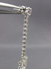 ESTATE LARGE 3.70CT ROSE CUT DIAMONDS 18KT WHITE GOLD 3D FLOWER HANGING EARRINGS