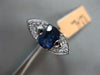 ESTATE 1.67CT DIAMOND & AAA OVAL SAPPHIRE 14KT WHITE GOLD MULTI HEART LOVE RING