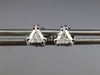 ESTATE .27CT DIAMOND 14KT WHITE GOLD 3D CLASSIC TRILLION STUD EARRINGS #25339