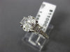 ESTATE GIA 1.66CT DIAMOND 14KT WHITE GOLD 3D OVAL 3 STONE ENGAGEMENT RING #20255