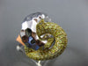 ESTATE EXTRA LARGE 2.48CT FANCY YELLOW DIAMOND 18K 2 TONE GOLD 3D LOVE KNOT RING