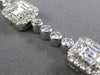ESTATE WIDE & LONG 4.80CT DIAMOND 18KT WHITE GOLD 3D HALO ETOILE TENNIS BRACELET