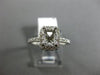ESTATE .36CT DIAMOND 14K WHITE GOLD 3D CLASSIC HALO SEMI MOUNT ENGAGEMENT RING