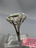 ESTATE LARGE .97CT DIAMOND 18KT WHITE GOLD 3D CLASSIC FLOWER LOVE KNOT FUN RING