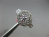 ESTATE WIDE .85CT DIAMOND 18KT WHITE GOLD CLUSTER FILIGREE HALO FLOWER LOVE RING