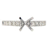 ESTATE .39CT DIAMOND 18KT WHITE GOLD CLASSIC 4 PRONG SEMI MOUNT ENGAGEMENT RING