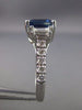 WIDE 3.20CT DIAMOND & AAA SAPPHIRE 14KT WHITE GOLD LUCIDA ENGAGEMENT RING 25914