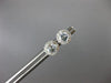 ESTATE .68CT DIAMOND & AAA AQUMARINE 14KT WHITE GOLD 3D ROUND HALO STUD EARRINGS