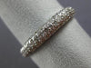 ESTATE .90CT DIAMOND 14KT WHITE GOLD CLASSIC 3 ROW PAVE ANNIVERSARY RING #21788