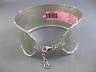 ESTATE WIDE .90CT DIAMOND 14KT WHITE GOLD HAMMERED FLEXIBLE CUFF BANGLE BRACELET