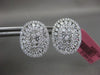 ESTATE LARGE 1.74CT DIAMOND 18KT WHITE GOLD 3D CLASSIC CLUSTER CLIP ON EARRINGS