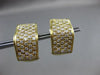 ESTATE EXTRA LARGE 1.53CT DIAMOND 14KT YELLOW GOLD 3D MULTI ROW CLIP ON EARRINGS