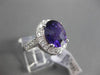 ESTATE LARGE 5.22CT DIAMOND & AAA AMETHYST 14KT WHITE GOLD 3D OVAL FILIGREE RING
