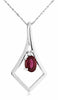 .58CT DIAMOND & AAA RUBY 14KT WHITE GOLD 3D ROUND & OVAL SQUARE FLOATING PENDANT