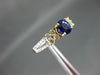 .85CT WHITE & FANCY YELLOW DIAMOND & SAPPHIRE 18KT TWO TONE GOLD ENGAGEMENT RING