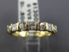 ESTATE .80CT ROUND & PRINCESS DIAMOND 14KT YELLOW GOLD 3D ANNIVERSARY RING #9493