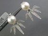 ESTATE .33CT DIAMOND & AAA SOUTH SEA PEARL 14KT WHITE GOLD SPIKE JACKET EARRINGS