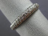 ESTATE .90CT DIAMOND 14KT WHITE GOLD CLASSIC 3 ROW PAVE ANNIVERSARY RING #21788