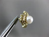 ESTATE AAA SOUTH SEA PEARL 14KT YELLOW GOLD 3D ROUND SQUARE STUD EARRINGS #26241