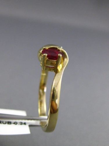ESTATE .40CT DIAMOND & AAA RUBY 14KT WHITE & YELLOW GOLD 3D INFINITY LOVE RING