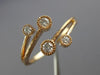ESTATE .17CT DIAMOND 14K ROSE GOLD 4 STONE FILIGREE MILGRAIN CRISS CROSS RING