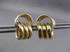ESTATE 14KT YELLOW GOLD HANDCRAFTED 3D DOUBLE LOVE KNOT POST EARRINGS #23938