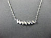 ESTATE .22CT BAGUETTE DIAMOND 18KT WHITE GOLD 3D CLASSIC NECKLACE