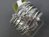 ESTATE WIDE .85CT DIAMOND 18KT WHITE GOLD MULTI ROW SEMI ETRNITY ETOLIE FUN RING