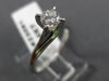 ESTATE .40CT DIAMOND 14KT WHITE GOLD 3D CLASSIC SOLITAIRE ENGAGEMENT RING #23091