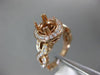 ESTATE WIDE .77CT DIAMOND 14KT ROSE GOLD 3D INFINITY SEMI MOUNT ENGAGEMENT RING