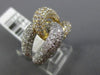 ESTATE LARGE 4.54CT DIAMOND 14KT WHITE & YELLOW GOLD 3D LOVE KNOT INFINITY RING