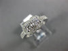 ESTATE .80CT DIAMOND 14KT WHITE GOLD TWO STONE SEMI ETERNITY FILIGREE LOVE RING