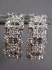 ESTATE WIDE 3.90CT MULTI SHAPE DIAMOND 18KT WHITE GOLD 3D HUGGIE EARRINGS F/G VS