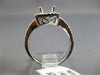 ESTATE .41CT DIAMOND 14KT WHITE GOLD 3D SQUARE HALO SEMI MOUNT ENGAGEMENT RING
