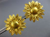 ANTIQUE 24K YELLOW GOLD 3D CLASSIC HANDCRAFTED FILIGREE FLOWER SUNBURST EARRINGS