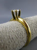 ESTATE .40CT DIAMOND 18KT YELLOW GOLD 3D ROUND SOLITAIRE ENGAGEMENT RING #6442