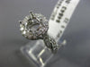 ESTATE 1.11CT DIAMOND 14KT WHITE GOLD 3D ROUND HALO SEMI MOUNT ENGAGEMENT RING